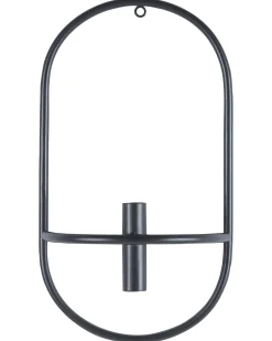 Sæt af 2 væglysestager CAVIANA Metal 38 cm Sort