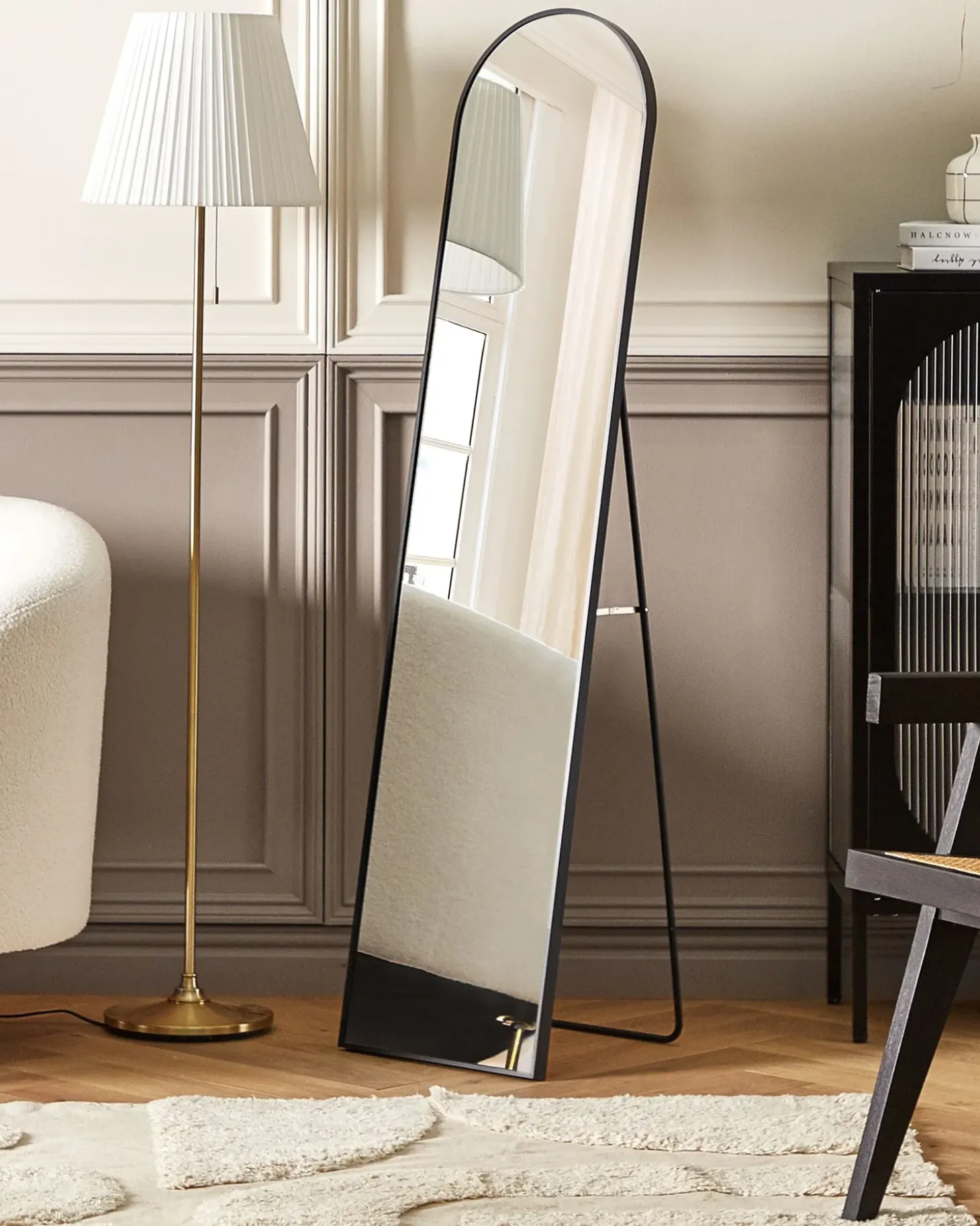 Stående spejl BAGNOLET 150 cm Metal Sort