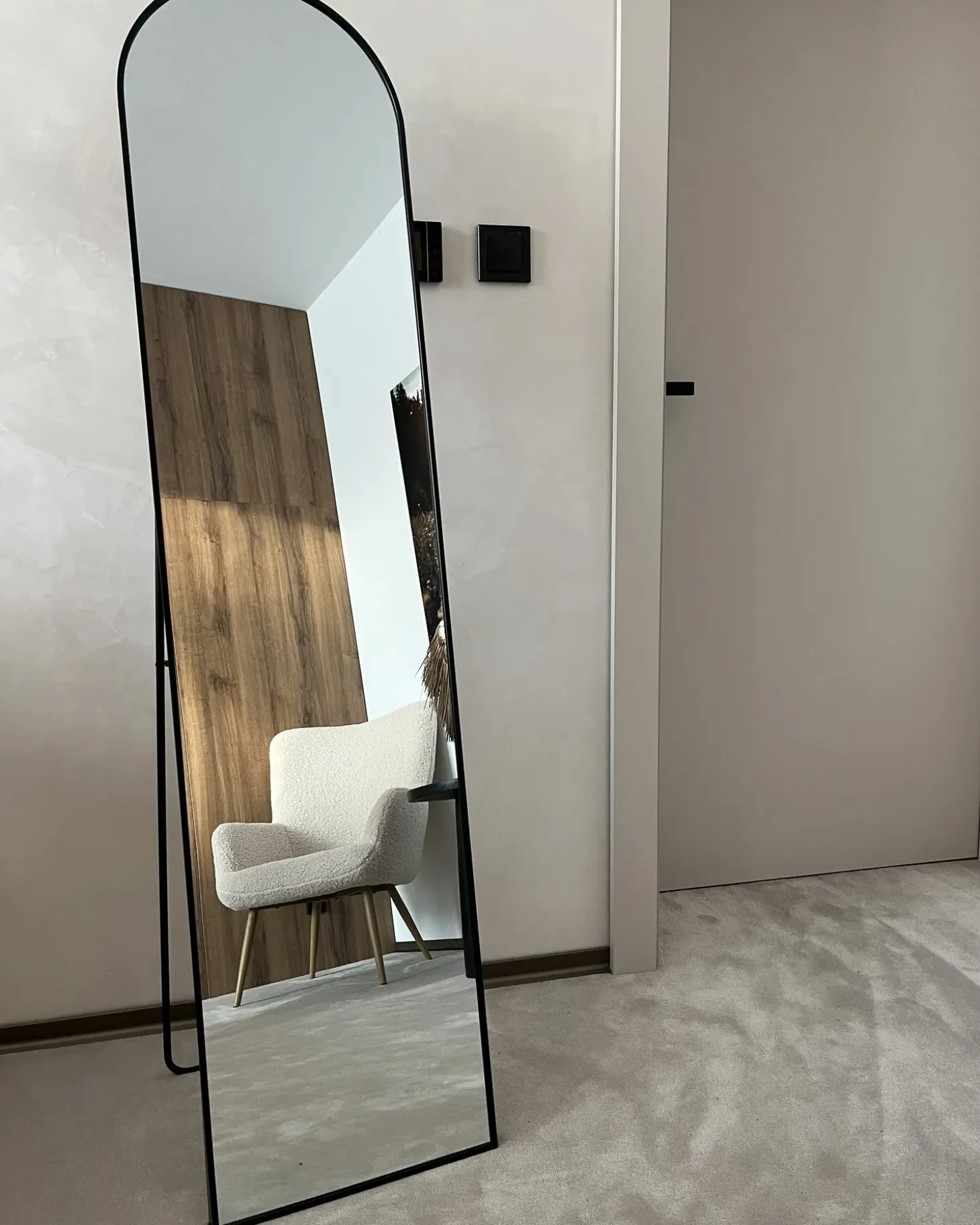 Stående spejl BAGNOLET 150 cm Metal Sort