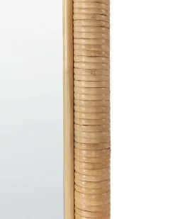 Stående spejl BARGES 150 cm Rattan Naturlig