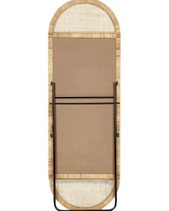 Stående spejl BARGES 150 cm Rattan Naturlig