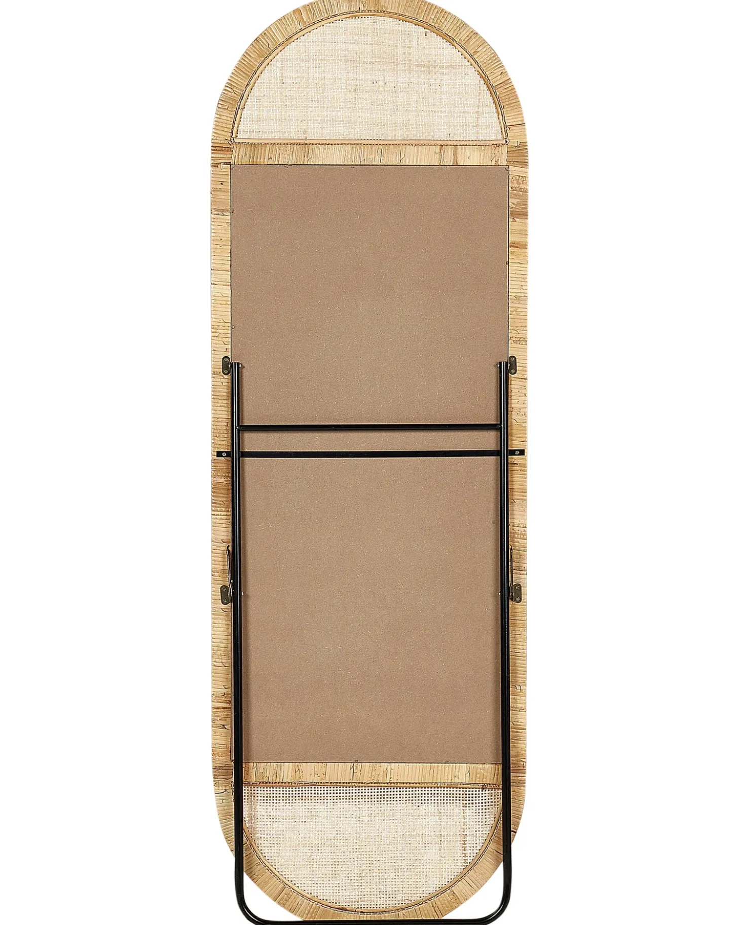 Stående spejl BARGES 150 cm Rattan Naturlig