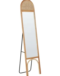 Stående spejl BRUSSEY 170 cm Rattan Naturlig