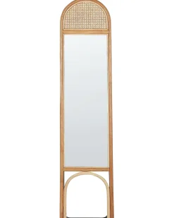 Stående spejl BRUSSEY 170 cm Rattan Naturlig