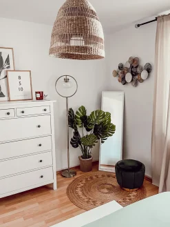 Stående spejl TORCY 140 cm Hvid