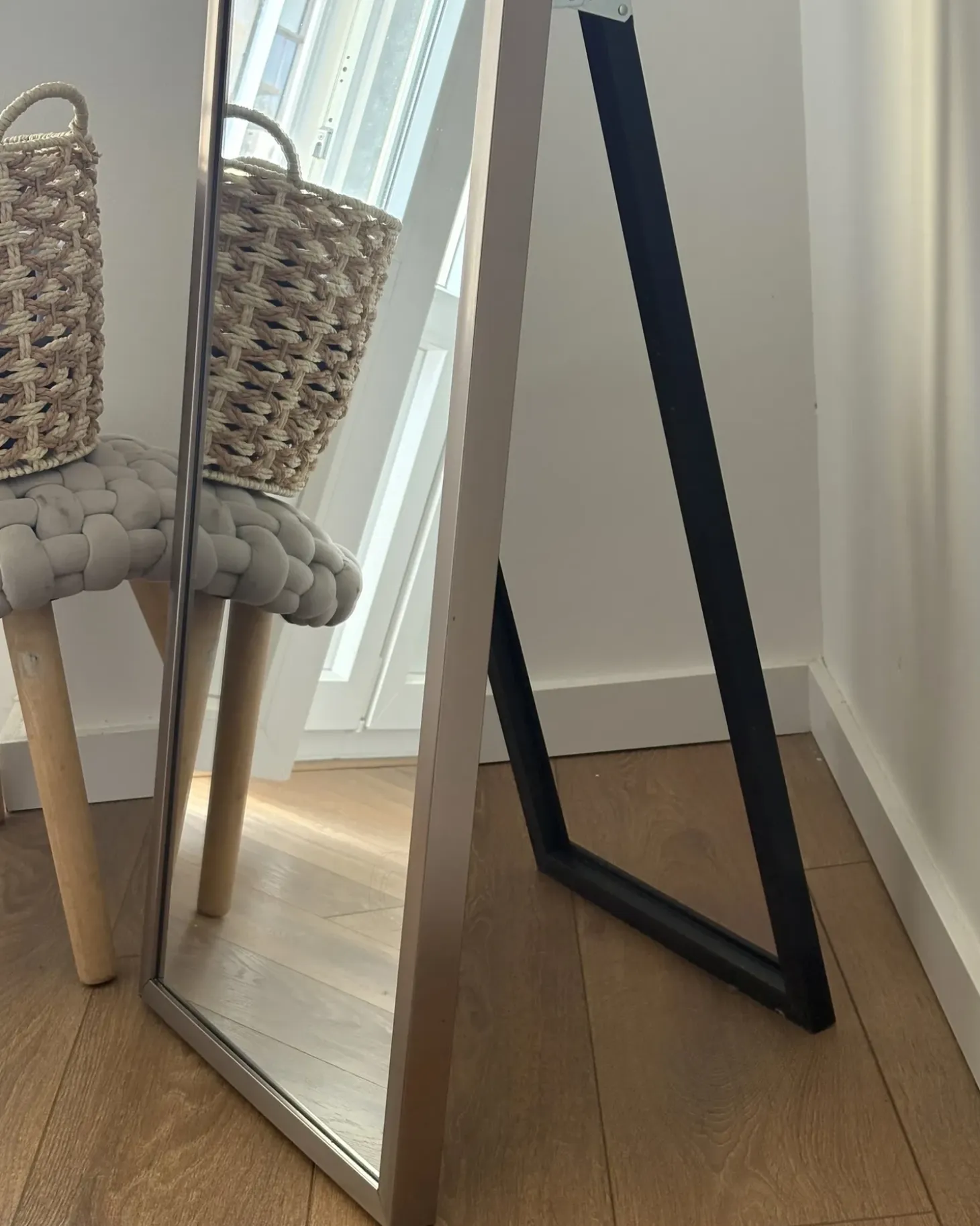 Stående spejl TORCY 140 cm Sølv