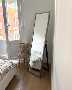 Stående spejl TORCY 140 cm Sølv