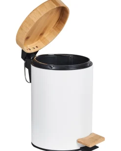 Sæt med 2 affaldsbeholdere med pedal 3 L ECOSMART Metal Hvid