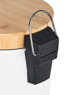 Sæt med 2 affaldsbeholdere med pedal 3 L ECOSMART Metal Hvid