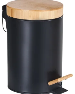 Sæt med 2 affaldsbeholdere med pedal 3 L ECOSMART Metal Sort