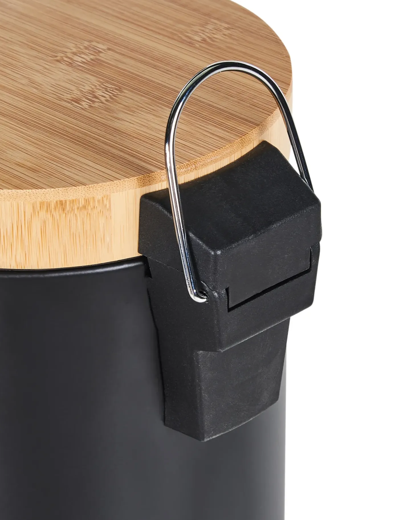 Sæt med 2 affaldsbeholdere med pedal 3 L ECOSMART Metal Sort
