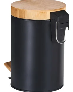 Sæt med 2 affaldsbeholdere med pedal 3 L ECOSMART Metal Sort