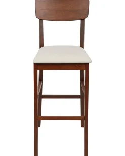 Sæt med 2 barstole AMBLER Mørkebrun/beige