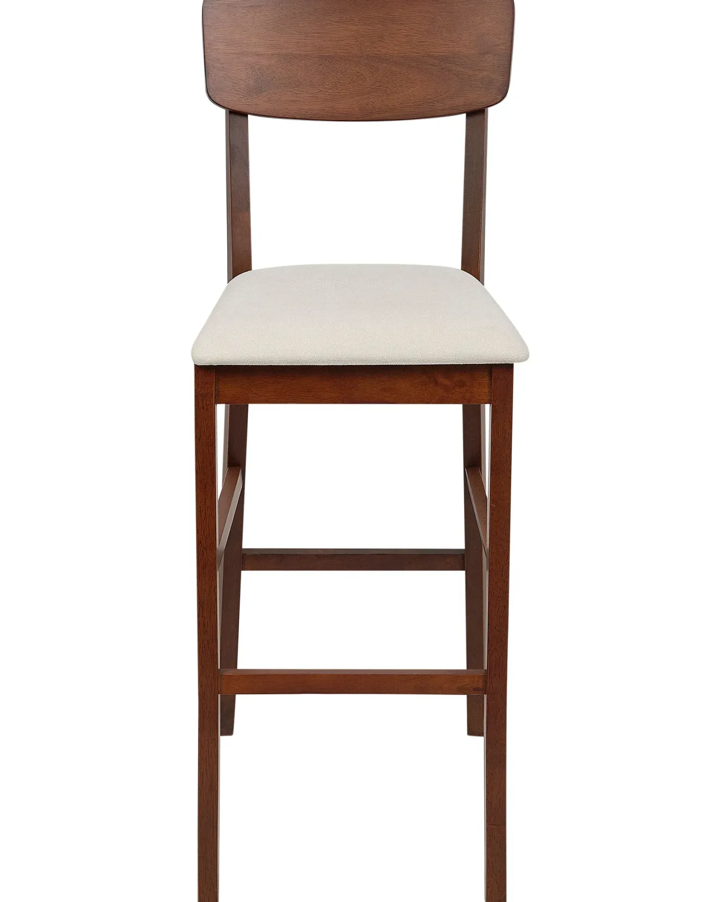 Sæt med 2 barstole AMBLER Mørkebrun/beige