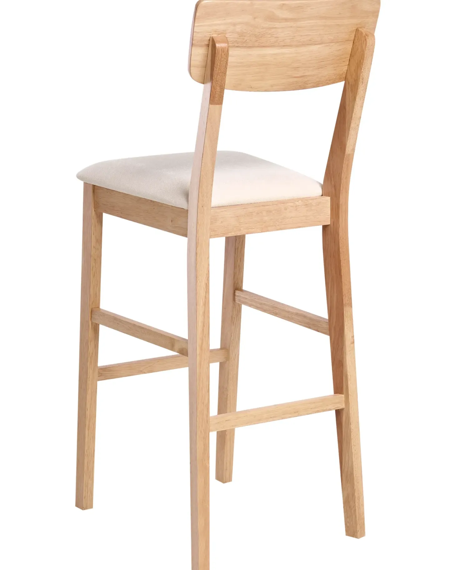Sæt med 2 barstole AMBLER Træ Lysebrun/beige
