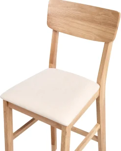 Sæt med 2 barstole AMBLER Træ Lysebrun/beige