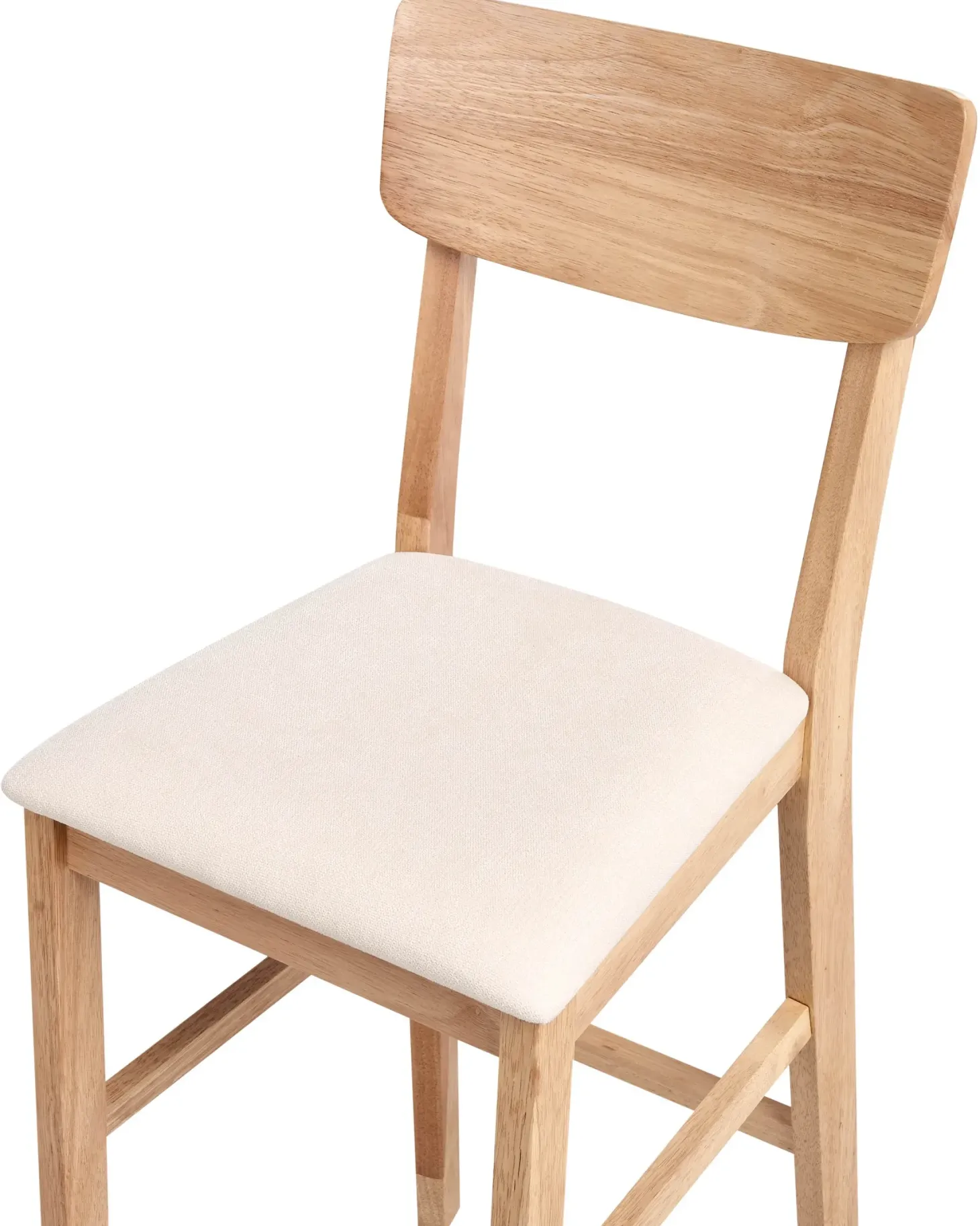 Sæt med 2 barstole AMBLER Træ Lysebrun/beige