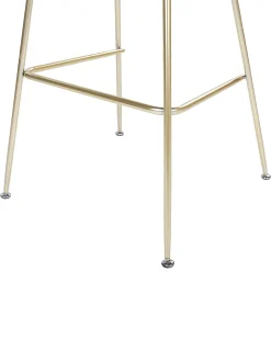 Sæt med 2 barstole ARCOLA Velour Lysegrå