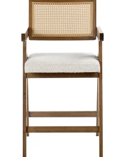 Sæt med 2 barstole AVA Træ Brun/lys beige