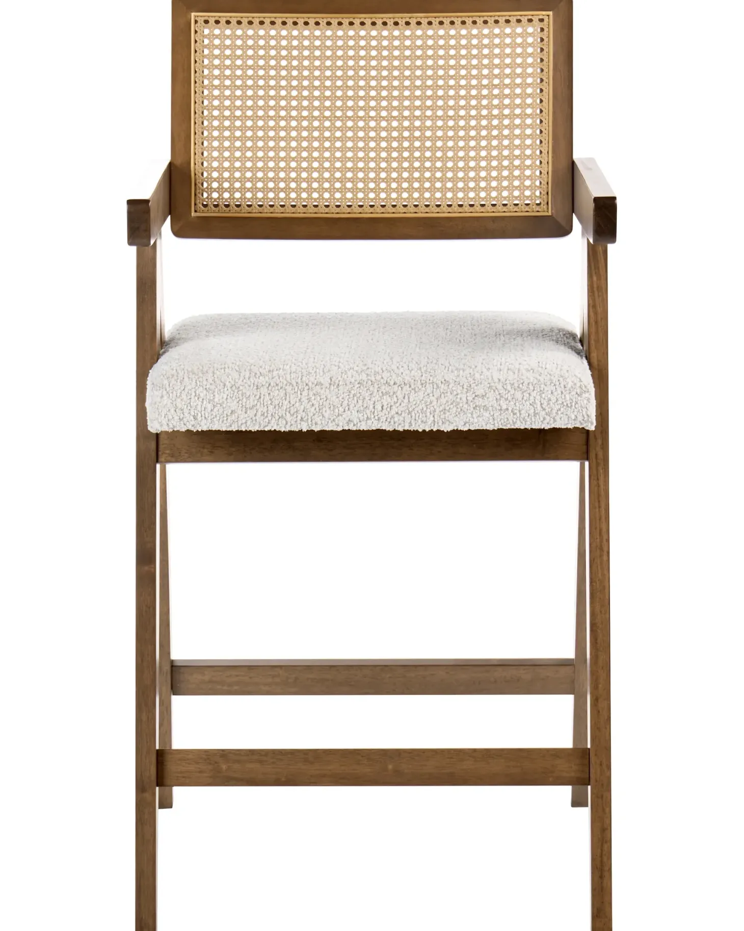 Sæt med 2 barstole AVA Træ Brun/lys beige