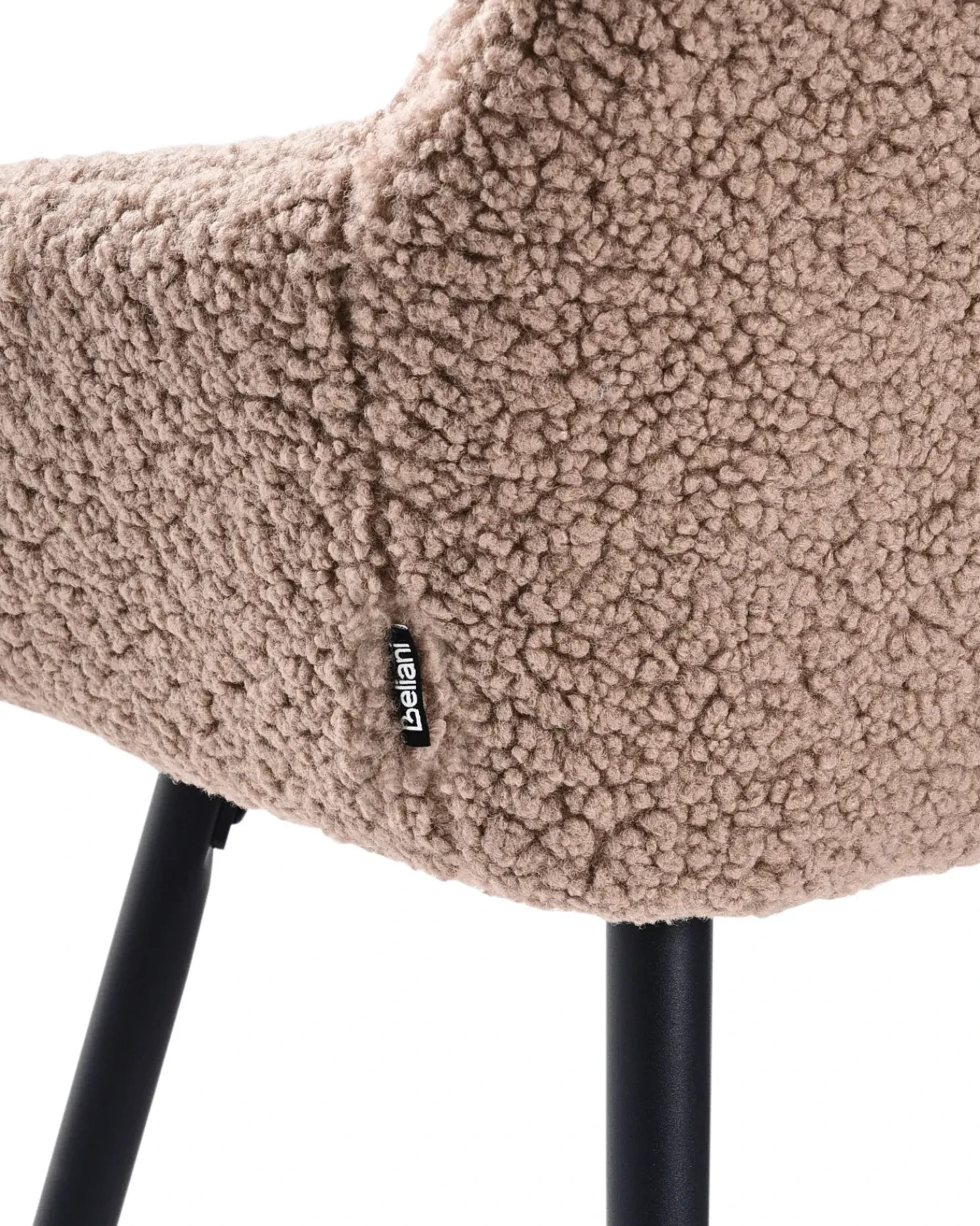 Sæt med 2 barstole CASMALIA Boucle Brungrå