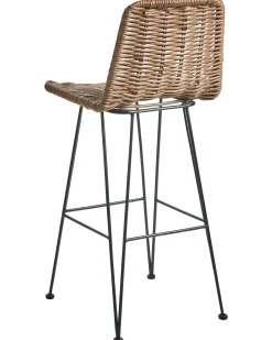Sæt med 2 barstole CASSITA Rattan Brun