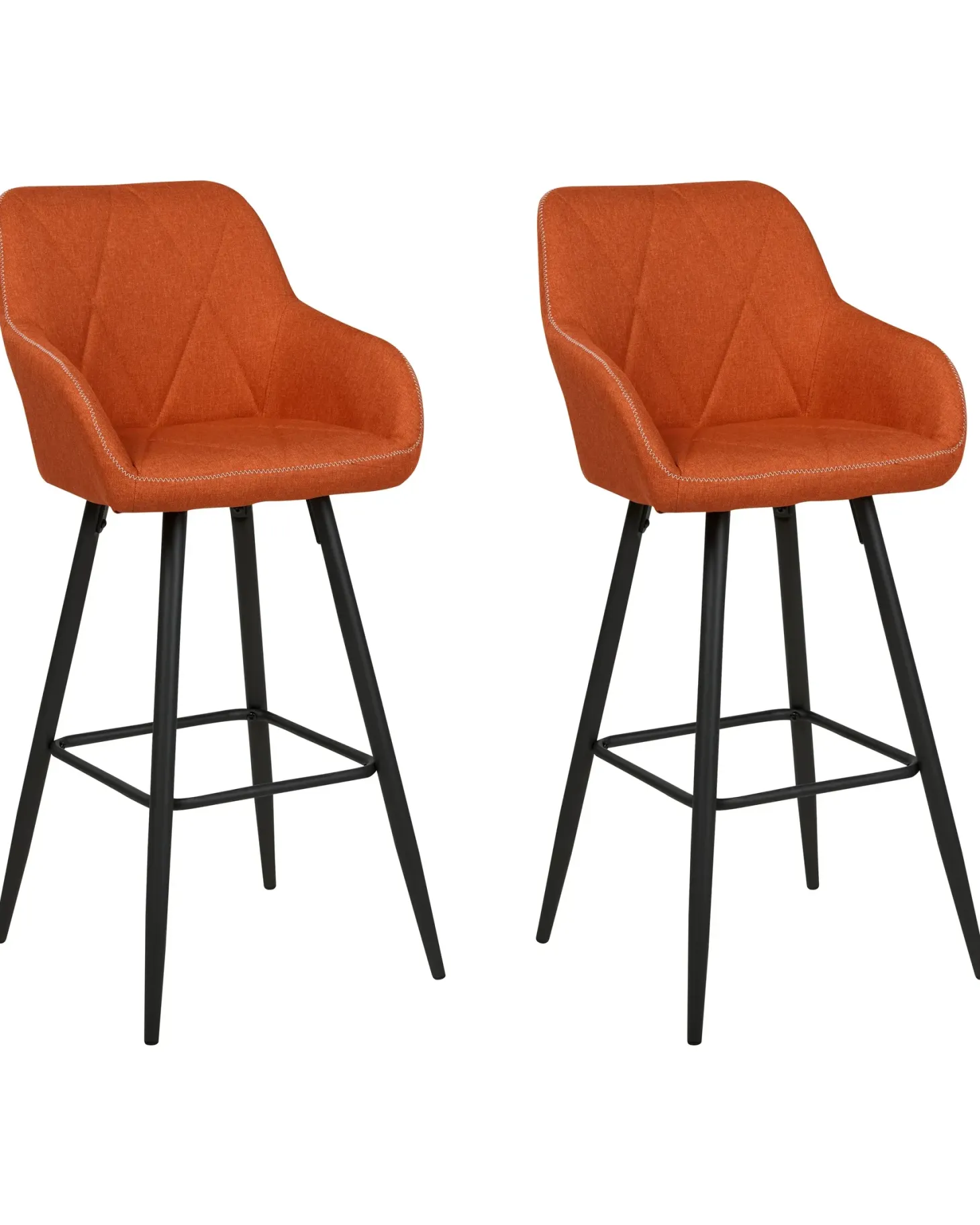 Sæt med 2 barstole DARIEN Orange