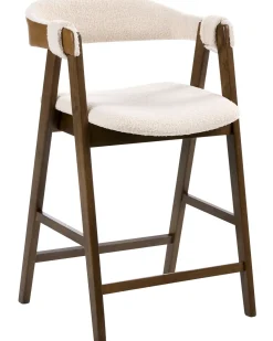 Sæt med 2 barstole DAY Boucle Brun/lys beige