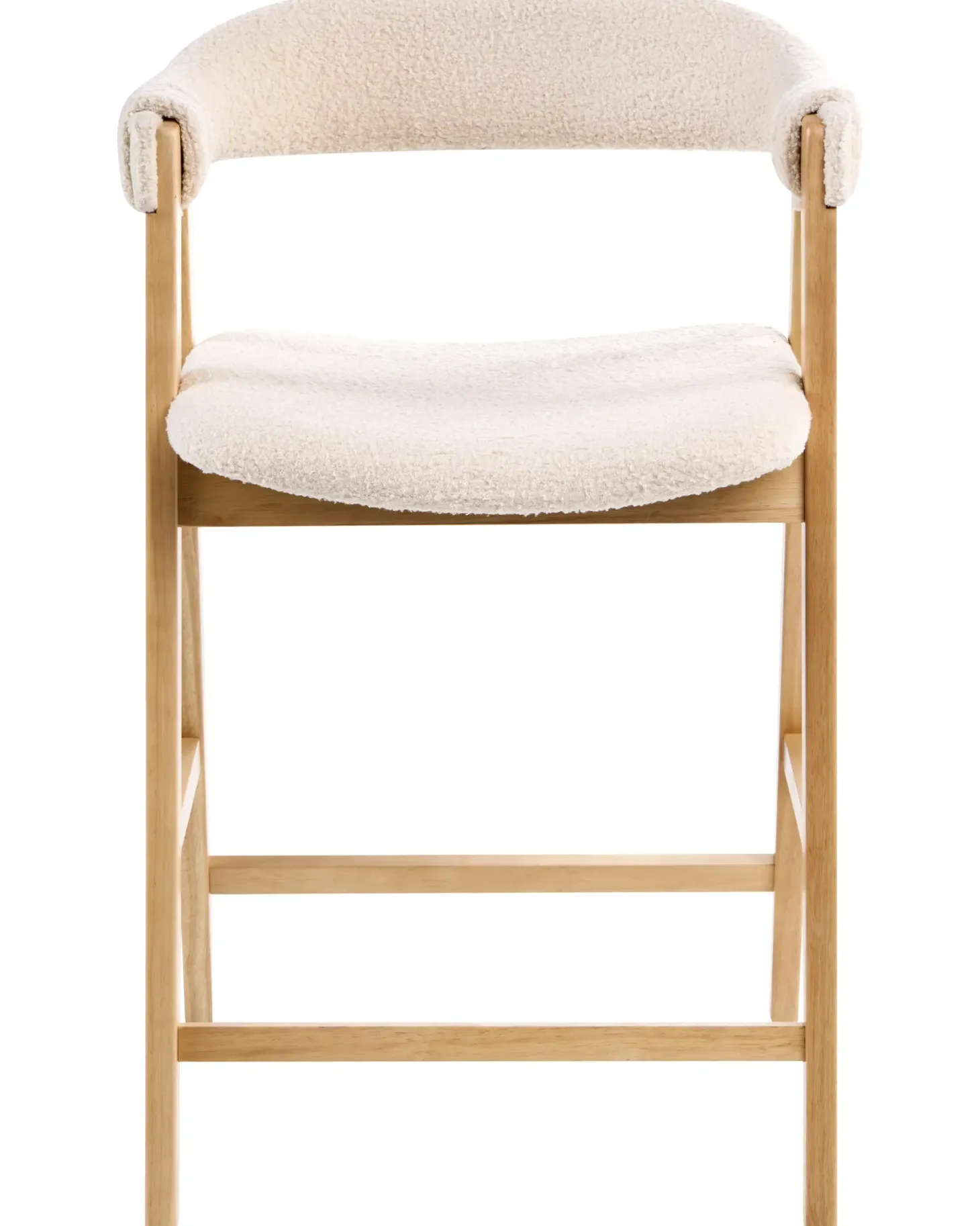 Sæt med 2 barstole DAY Boucle Lysebrun/lys beige