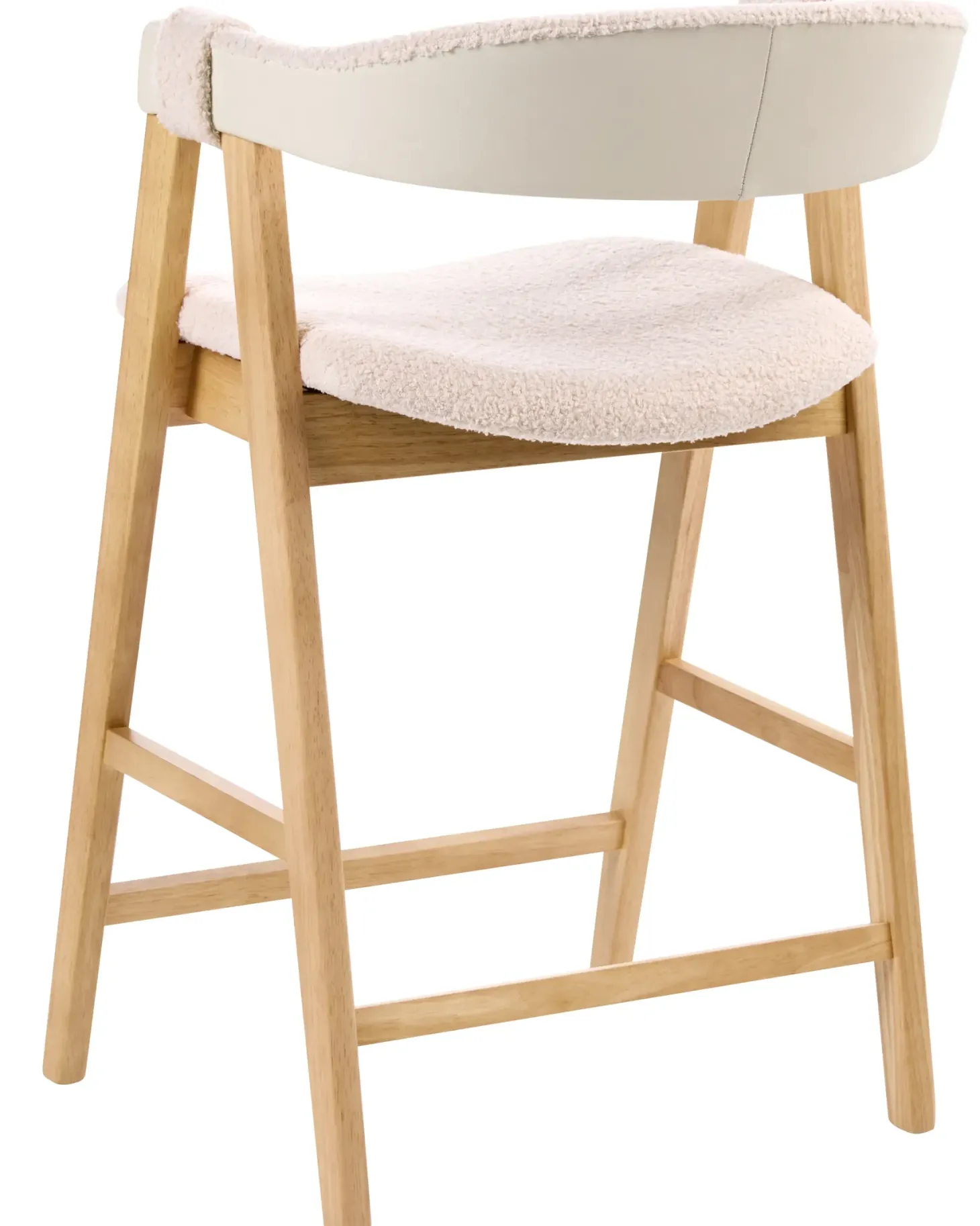 Sæt med 2 barstole DAY Boucle Lysebrun/lys beige