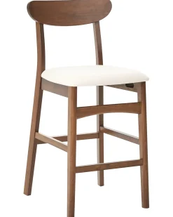 Sæt med 2 barstole DOYLE Træ Brun/lys beige