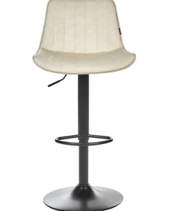 Sæt med 2 barstole DUBROVNIK Kunstlæder Lys Beige