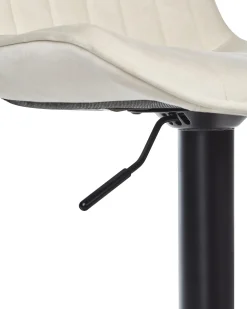 Sæt med 2 barstole DUBROVNIK Velour Lys Beige