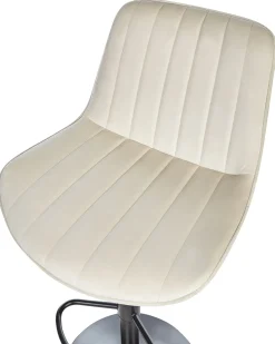 Sæt med 2 barstole DUBROVNIK Velour Lys Beige