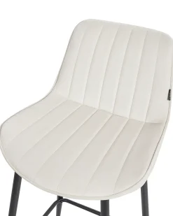Sæt med 2 barstole DUBROVNIK Velour Lys Beige