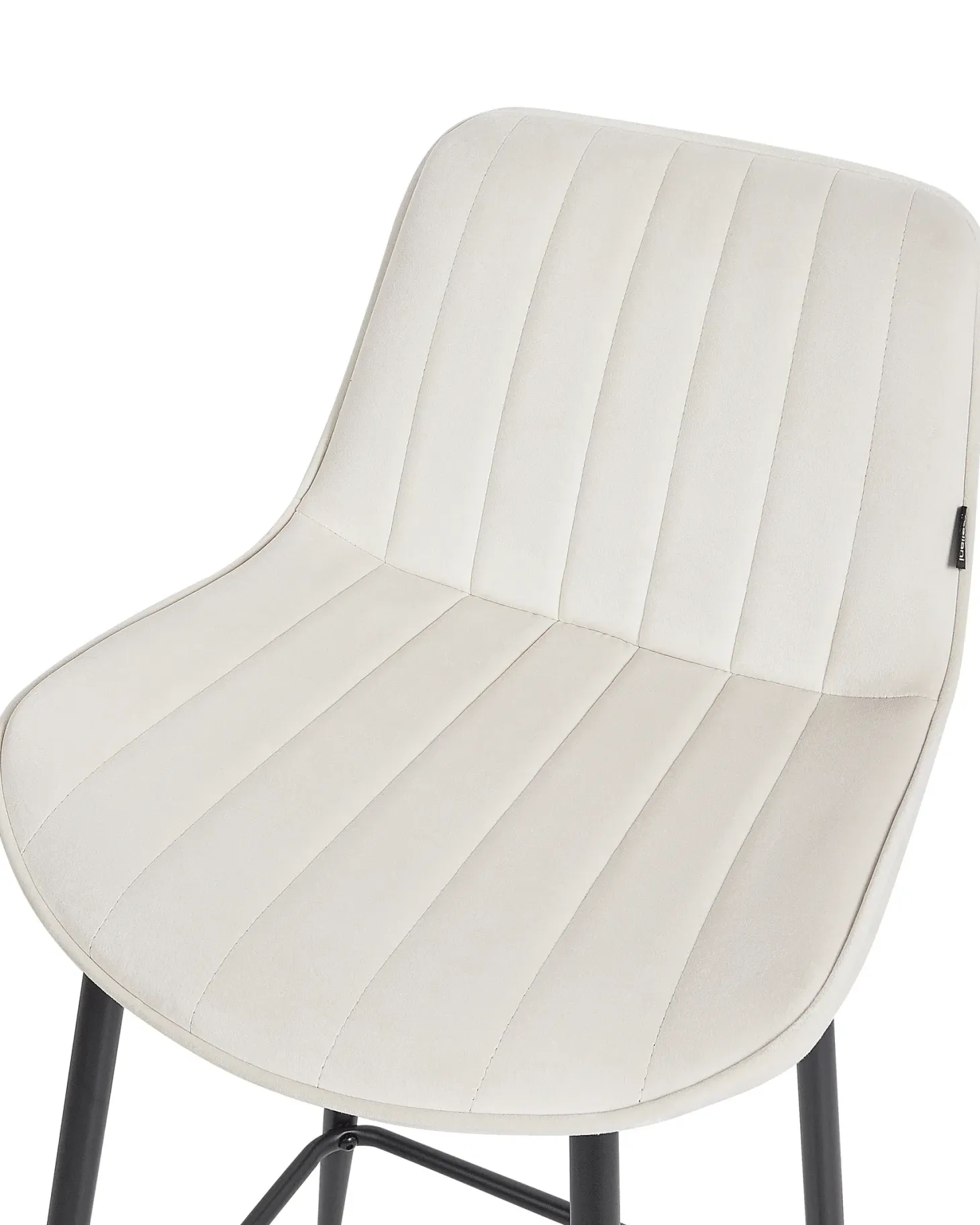 Sæt med 2 barstole DUBROVNIK Velour Lys Beige