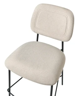 Sæt med 2 barstole DUETTE Velour Lys Beige