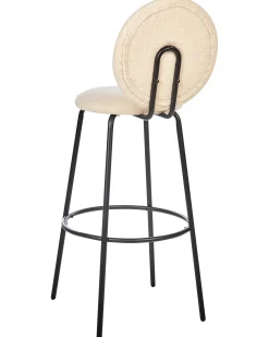 Sæt med 2 barstole EMERY Boucle Lys Beige