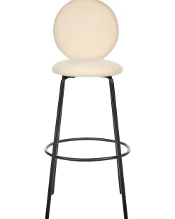 Sæt med 2 barstole EMERY Boucle Lys Beige