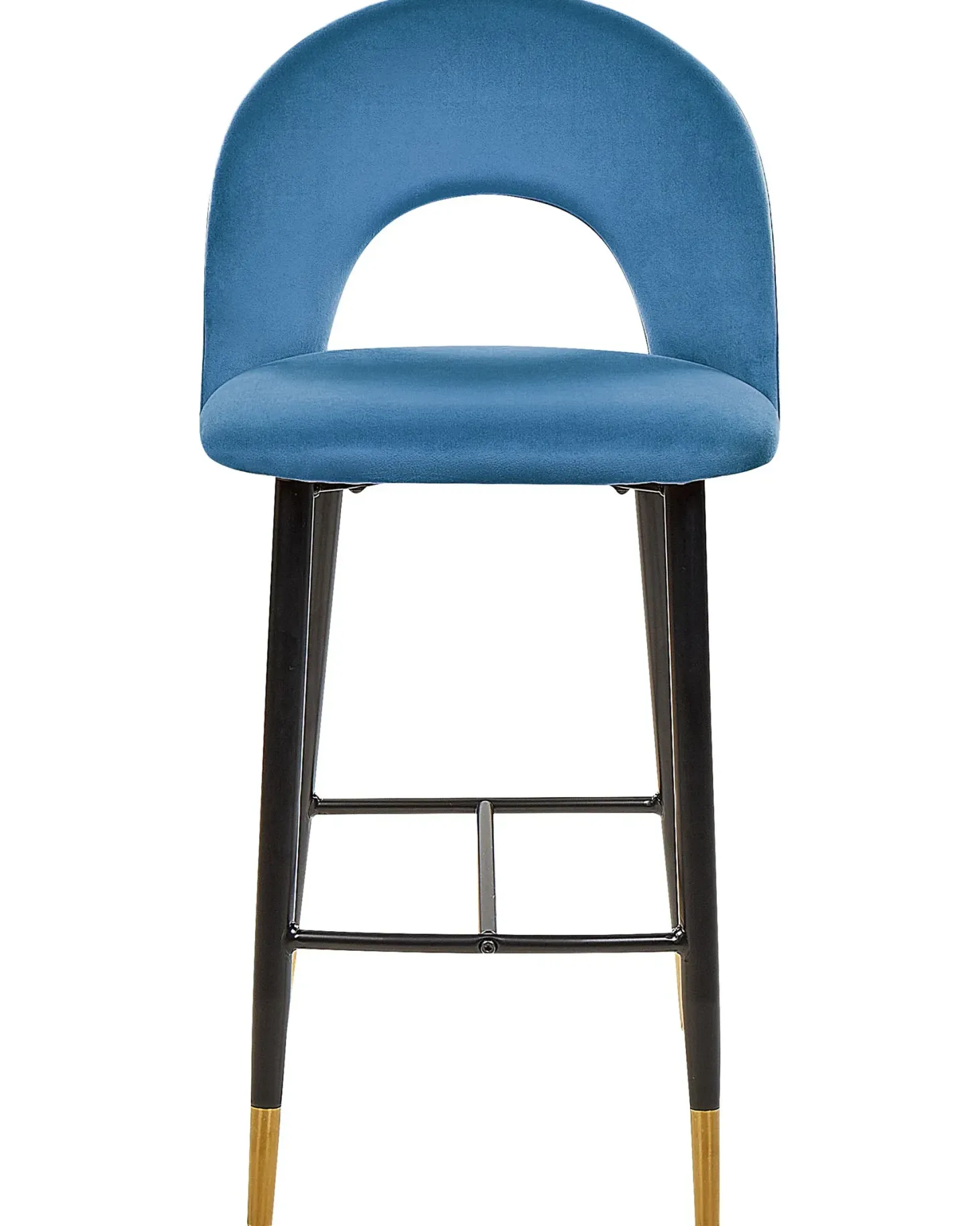 Sæt med 2 barstole FALTON Velour Blå