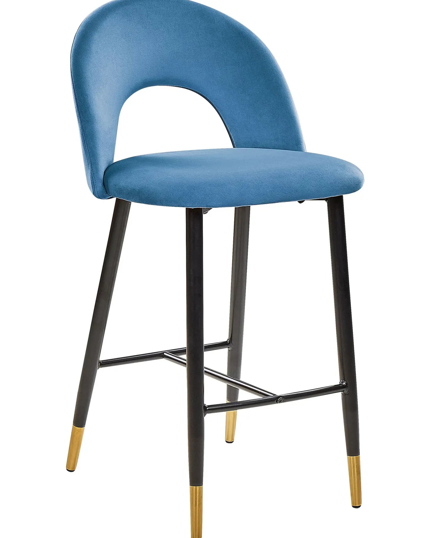 Sæt med 2 barstole FALTON Velour Blå