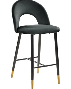 Sæt med 2 barstole FALTON Velour Sort