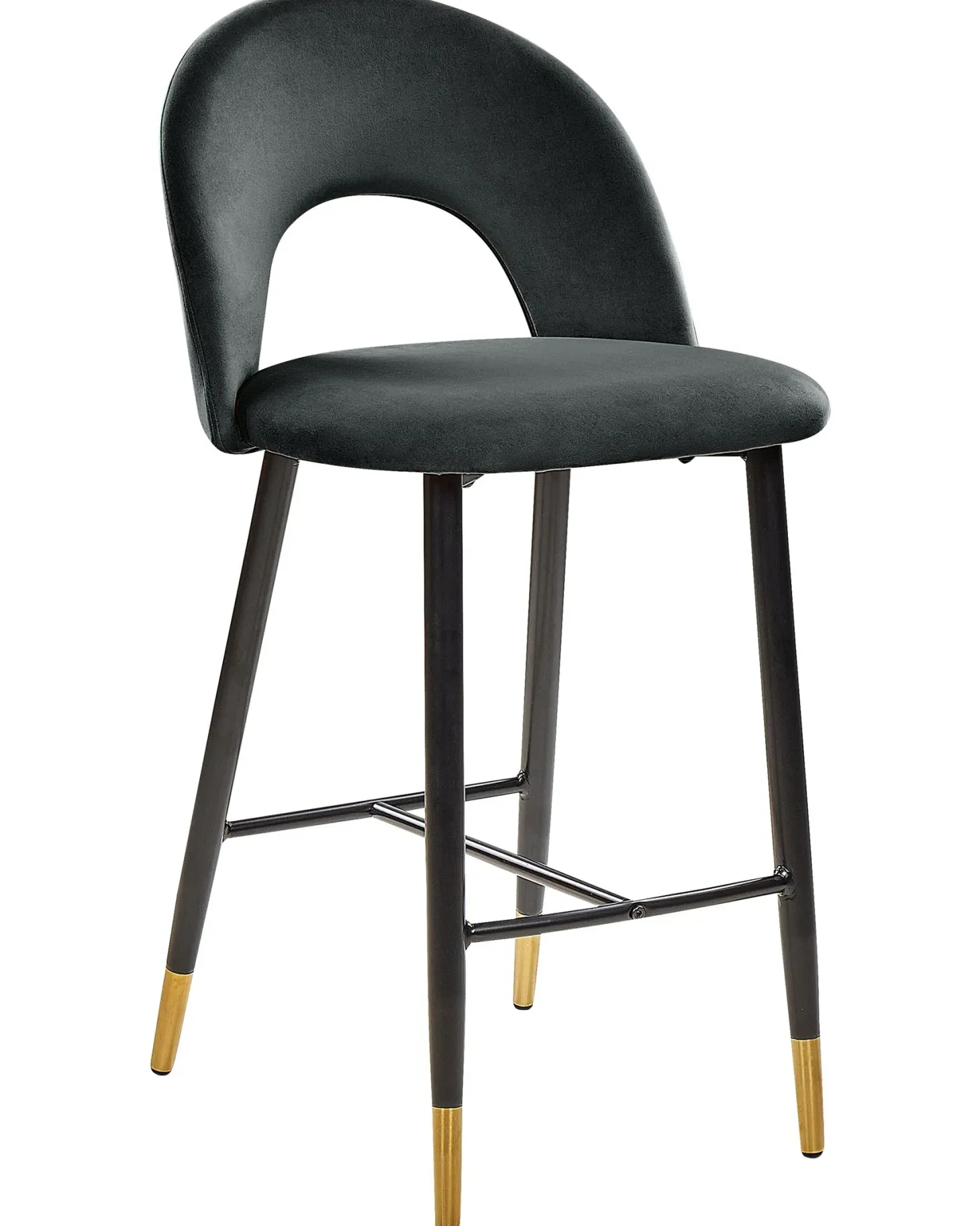 Sæt med 2 barstole FALTON Velour Sort
