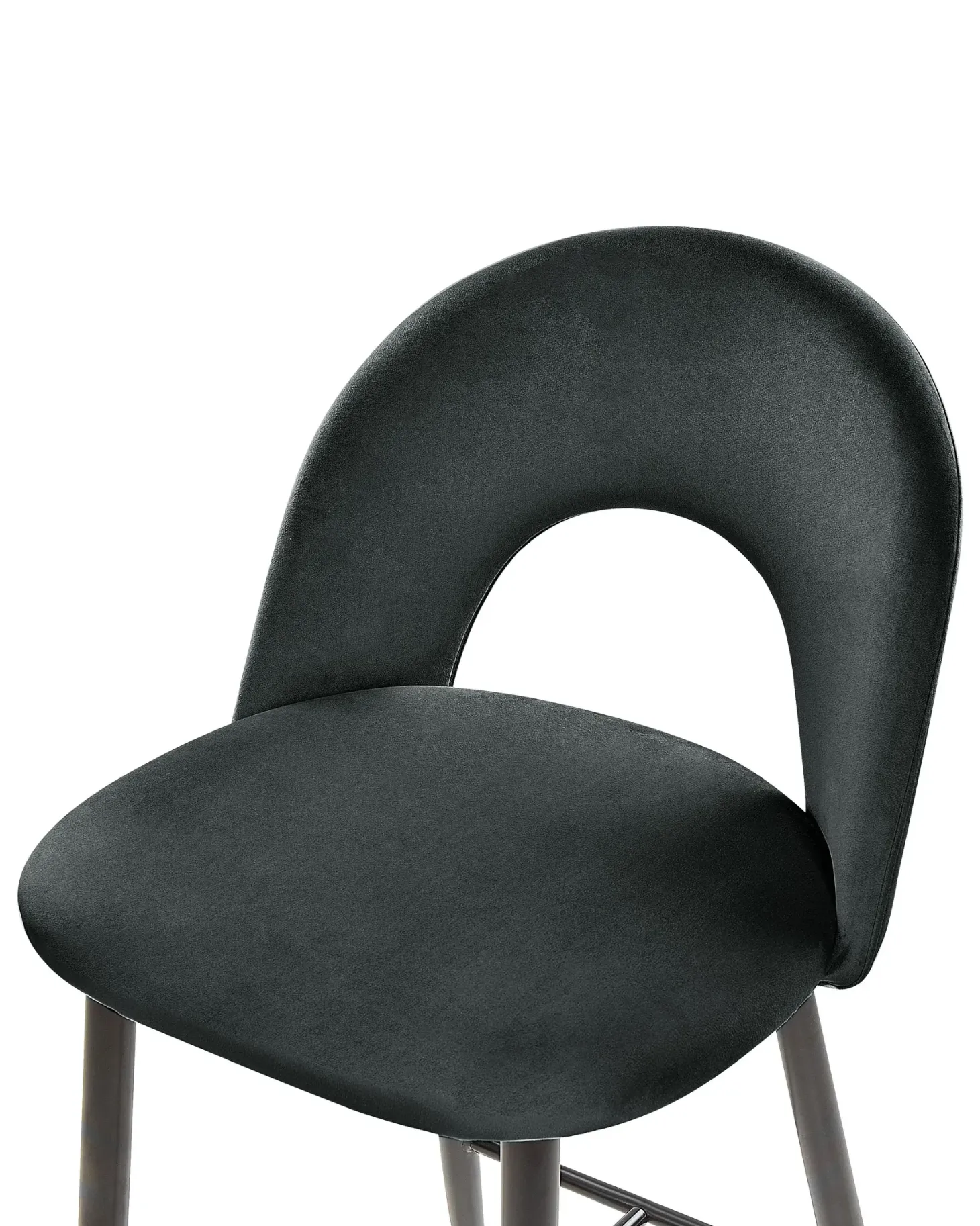 Sæt med 2 barstole FALTON Velour Sort
