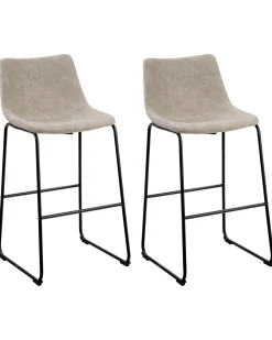 Sæt med 2 barstole FRANKS Beige