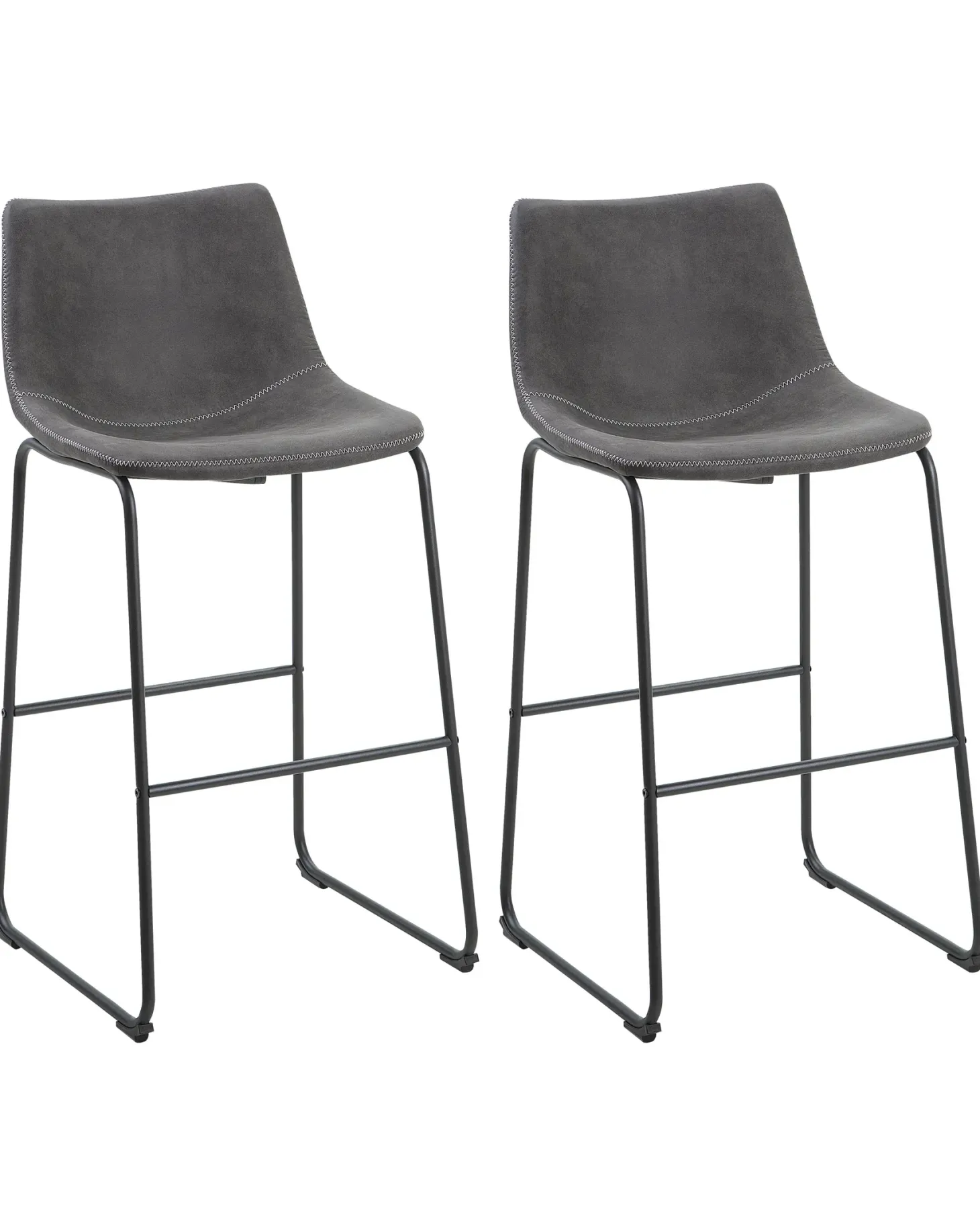 Sæt med 2 barstole FRANKS Grå