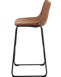 Sæt med 2 barstole FRANKS Guldbrun