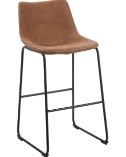 Sæt med 2 barstole FRANKS Guldbrun