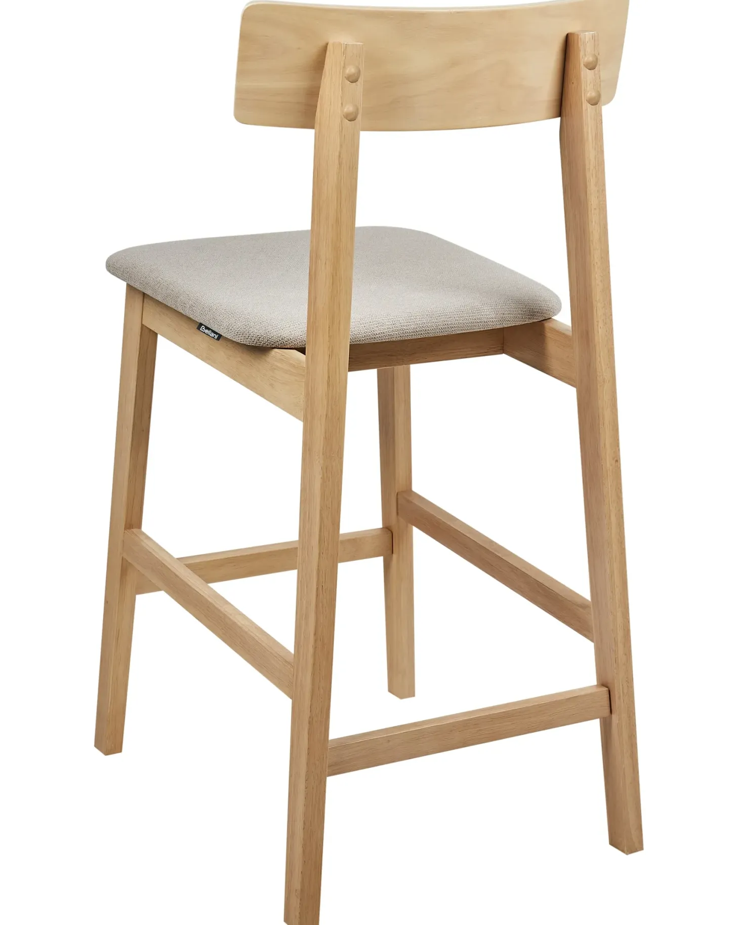 Sæt med 2 barstole ISANTI Træ Lysebrun/taupe