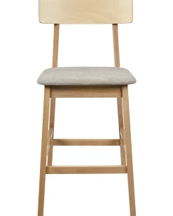 Sæt med 2 barstole ISANTI Træ Lysebrun/taupe